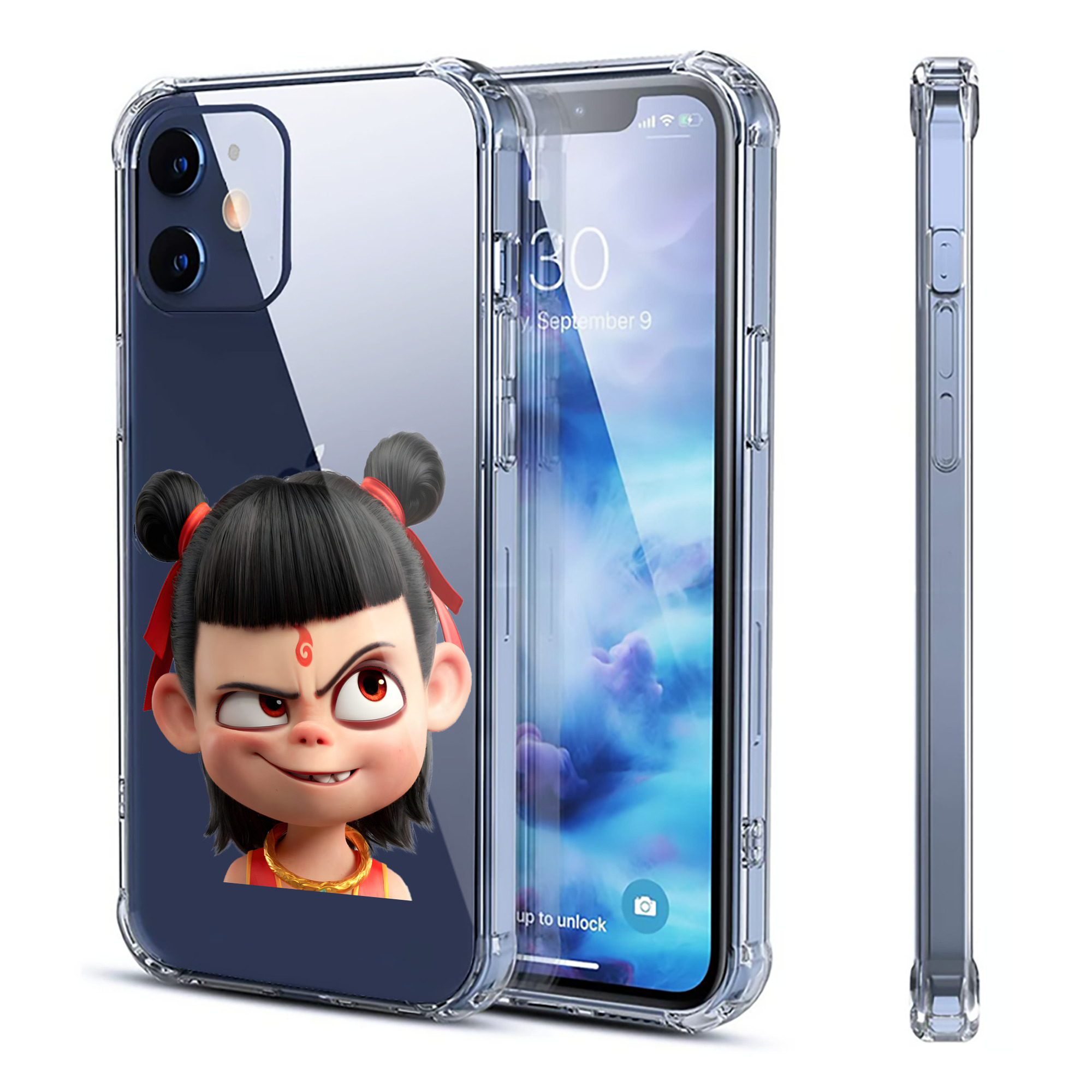 （画像用） Ne Zha 2 ナタ 魔童の大暴れ 【iPhone 12シリーズ対応】透明スマホケース（クリアソフトケース）